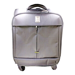 Delsey Paris Flight Soft Side Carry On Small Gray Green Luggage Wheels TSA Lock